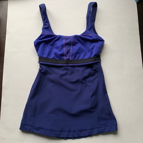 Sz. 0 Lululemon bluish purple tank top w mesh back - Picture 11 of 15